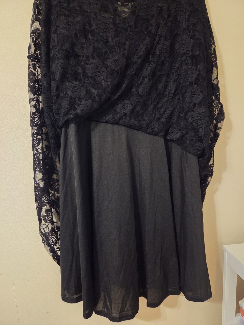 Black Lace Midi Dress - Classic Women's Evening Dress - Picture 6 of 7